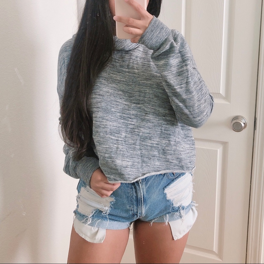 Abercrombie Cropped Hoodie Pullover - Picture 2 of 7